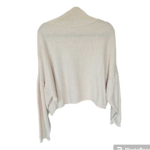 Free People So Low So High Cashmere Oversized Boxy Sweater Beige Size S - Picture 13 of 16